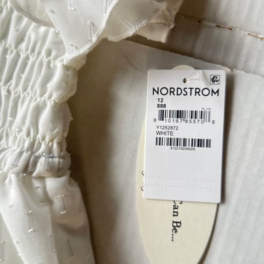 Ava & Yelly Girl Party Dress Smocked Bodice Clip Dot Chiffon Size 12 - Picture 3 of 5